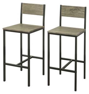 Lot de 2 Tabourets de Bar FST53x2 Bois