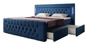 Boxspringbett Charme Blau - Breite: 180 cm - H3