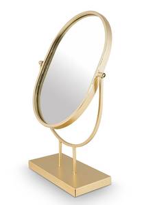 Spiegel auf Ständer Oval I Gold - Metall - 9 x 32 x 9 cm