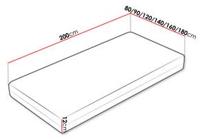 Schaumstoffmatratze Visso Breite: 90 cm