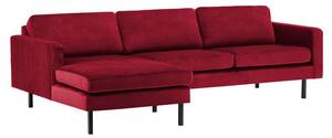 Ecksofa Lioni Rot - Ecke davorstehend links