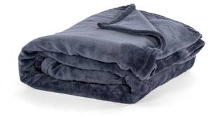 Decke COSY Mikroflanell Blau - Textil - 130 x 1 x 160 cm