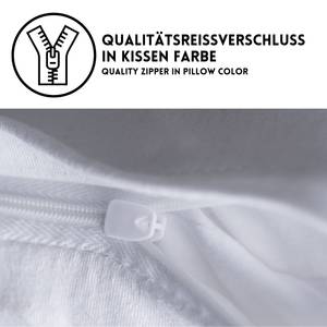 2er Set Kissenbezüge | Jersey | 80x80cm Weiß - Textil - 80 x 1 x 80 cm