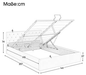 Polsterbett MAN AGD11 Breite: 141 cm