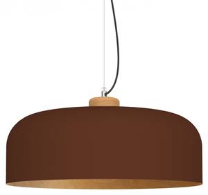 Suspension Bois Marron - Doré - 50 x 17 x 50 cm - Abat-jour diamètre : 50 cm