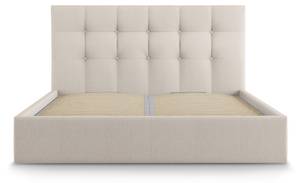 Bett mit Box + Kopfteil PHAEDRA Beige