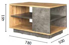 Couchtisch 8720261890630 Braun - Holzwerkstoff - 50 x 46 x 78 cm