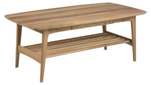 Table basse Emily Marron - En partie en bois massif - 130 x 51 x 70 cm