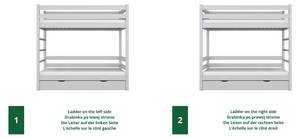 Etagenbett N03 mit Schublade Grau - 90 x 200 cm