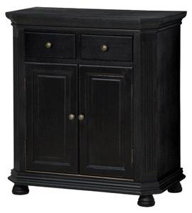 Sideboard CESENA SB74 2D2D Schwarz - Massivholz - Holzart/Dekor - 74 x 80 x 39 cm