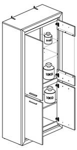 Vitrine BALTICA Braun - Holzwerkstoff - 90 x 200 x 43 cm