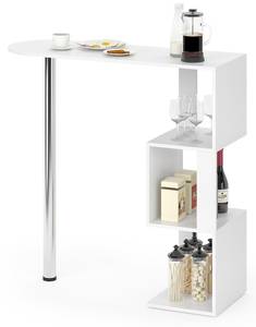 Table de bar Vincent blanche 39 x 111 cm