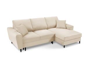 Schlaf-Ecksofa + Box MOGHAN 4 Sitzplätze Beige