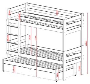 Lits superposés LESSI BB003 Graphite