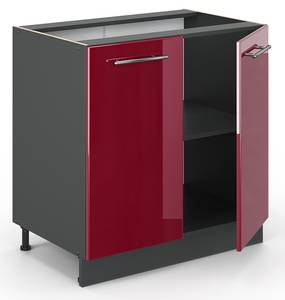 Meuble bas sous-évier Fame-Line 35556 Anthracite - Bordeaux brillant