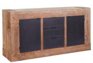 Sideboard A15 Tanne Massiv Schwarz - Braun - Metall - Holz teilmassiv - 160 x 90 x 45 cm