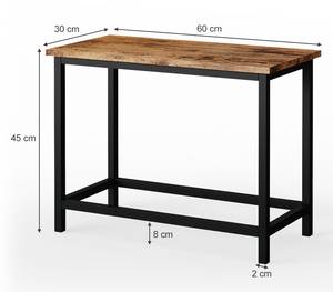 Sitzbank Fyrk Antikholz/Schwarz Schwarz - Braun - Holzwerkstoff - 60 x 30 x 30 cm