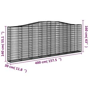 Panier de gabion 3017642-27 (lot de 6) 400 x 160 cm