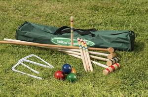 Set de croquet familial en bois Bois massif - 105 x 20 x 20 cm