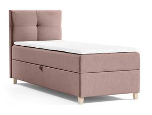 Einzelbett Boxspringbett Anter Mini Pink - Breite: 80 cm - Bettkasten links