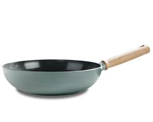 Wok-Pfanne Mayflower Blau - Holzwerkstoff - Holz teilmassiv - 2 x 2 x 28 cm