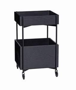 Servierwagen Fresh Schwarz - Massivholz - 41 x 68 x 42 cm