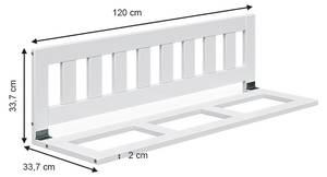 Barrière anti-chute pour lit enfant Blanc - Bois massif - 120 x 33 x 120 cm