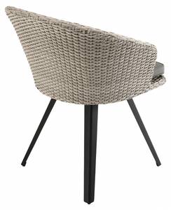 Chaise de jardin grise Gris - Cuir synthétique - 62 x 78 x 63 cm