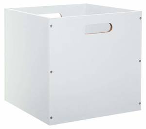 Aufbewahrungsbox, Regalbox, 31 x 31 cm Weiß - Holzwerkstoff - 31 x 31 x 31 cm