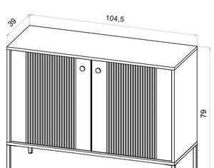 Sideboard ISEO SB104 2D Beige - Gold