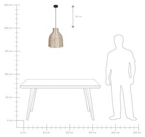 Lampe suspension KELAKAS Noir - Bleu - Fibres naturelles - 31 x 137 x 31 cm