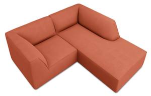 Ecksofa RUBY 3 Sitzplätze Hochglanz Rot