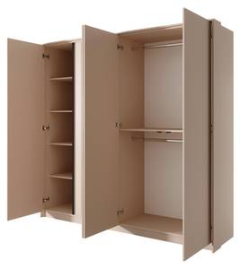 Kleiderschrank DAST WR224 4D12S Pink - Holzwerkstoff - Kunststoff - 224 x 210 x 56 cm