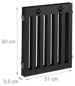 Barrière de sécurité pliable pour chien Noir