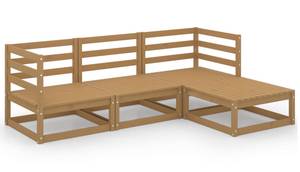 Garten-Lounge-Set (4-teilig) 3009923-1 Braun - Massivholz - Holzart/Dekor - 70 x 30 x 70 cm