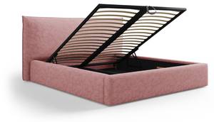 Bett mit Box und Kopfteil AGATE Pink