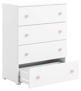 Buffet EMILY SB80 4D Rose foncé - Blanc