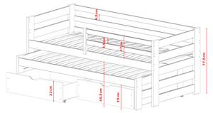 Kinderbett KUBUS KSB003 Graphit