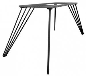 4 pieds de table de repas métal H65cm Noir - Métal - 19 x 65 x 2 cm