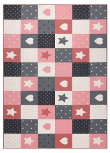 Tapis Pour Enfants Stars Étoiles Ros 150 x 300 cm