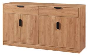 Sideboard Varkaus Braun - Holzwerkstoff - Holz teilmassiv - 140 x 75 x 40 cm