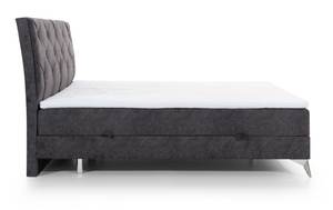 Boxspringbett NOBL Hochglanz Schwarz - Breite: 183 cm