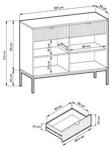 Sideboard AVON SB104 2D2D Grau