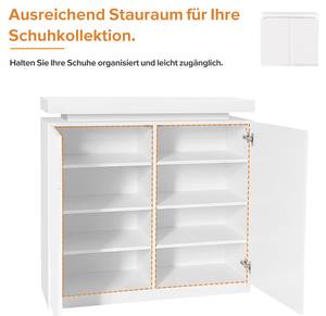 Schuhschrank ModernerStil Ⅵ Weiß - Holzwerkstoff - Holz teilmassiv - 38 x 97 x 100 cm