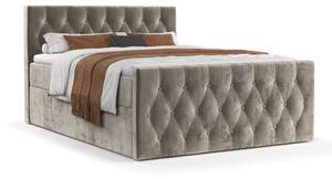 Boxspringbett Marigold mit Latex-Topper Beige - Breite: 160 cm