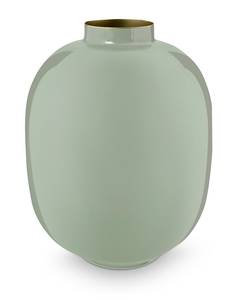 Ovale Vase Metall III Grün