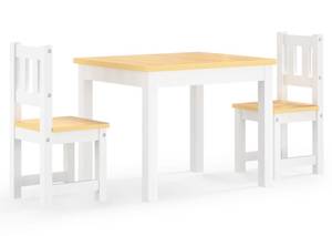 Ensemble de table et chaises enfant Blanc - Bois manufacturé - 50 x 48 x 60 cm