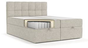 Boxspringbett Shay Beige - Grau - Breite: 200 cm