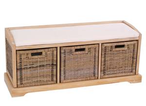 Sitzbank Bienne Beige - Holzart/Dekor - Holz teilmassiv - 112 x 46 x 37 cm