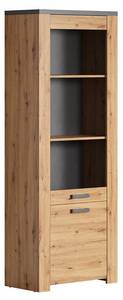 Vitrinenschrank Follow Beige - Holzwerkstoff - 40 x 199 x 73 cm